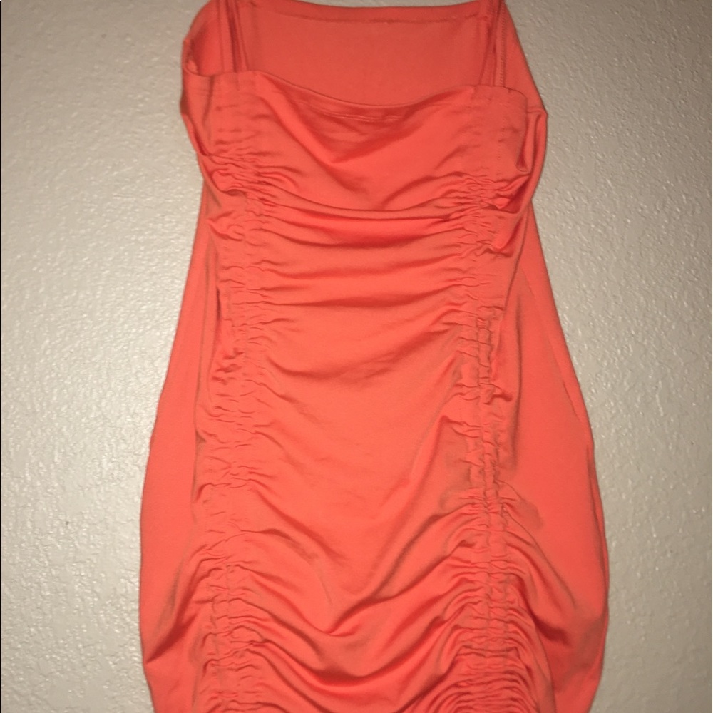 LuFeng Bright Orange BodyCon Dress